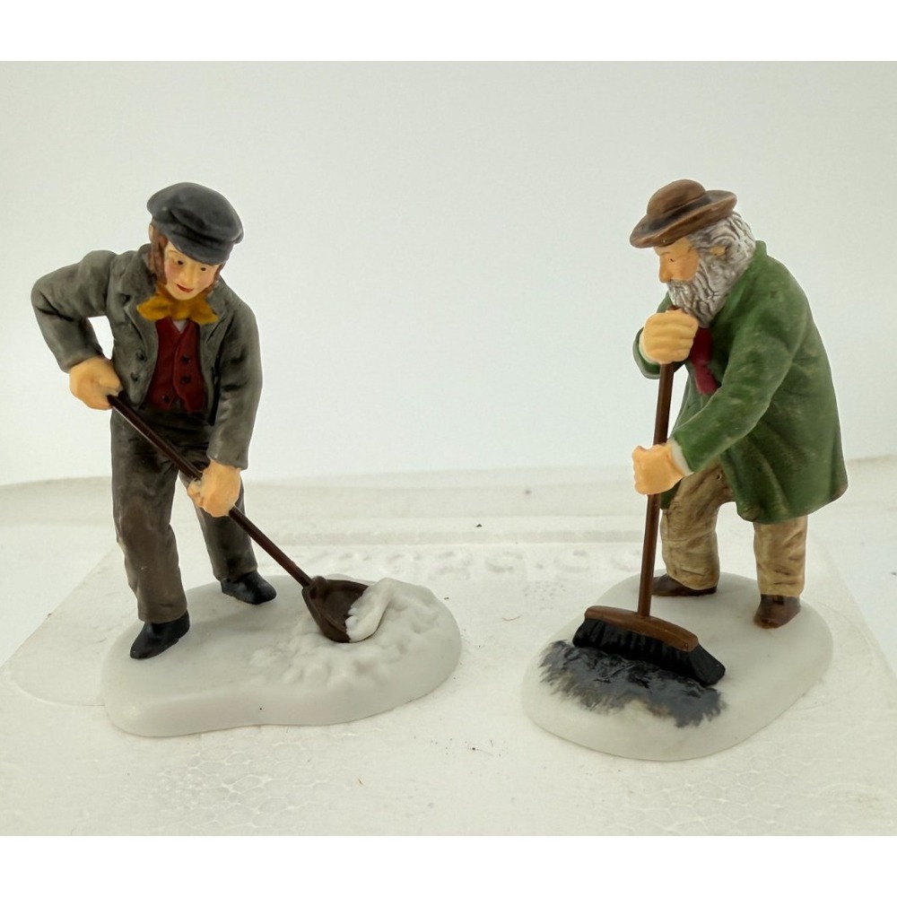 Department 56 Dickens Village Keeping the Streets Clean Set of 2 Porcelain